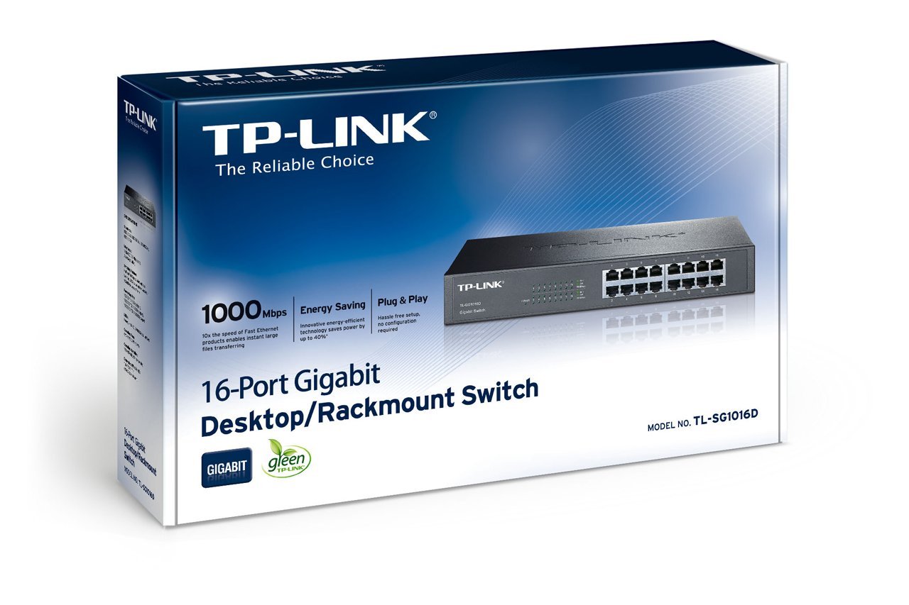 Switch Tp Link Tl-Sg1016 16 10/100/1000mbps Giga Rack
