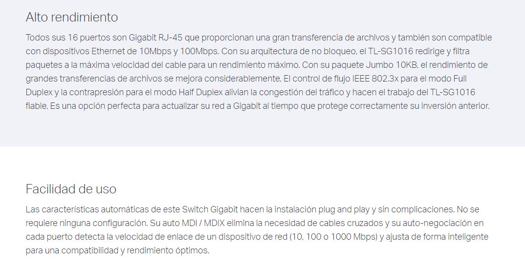 Switch Tp Link Tl-Sg1016 16 10/100/1000mbps Giga Rack