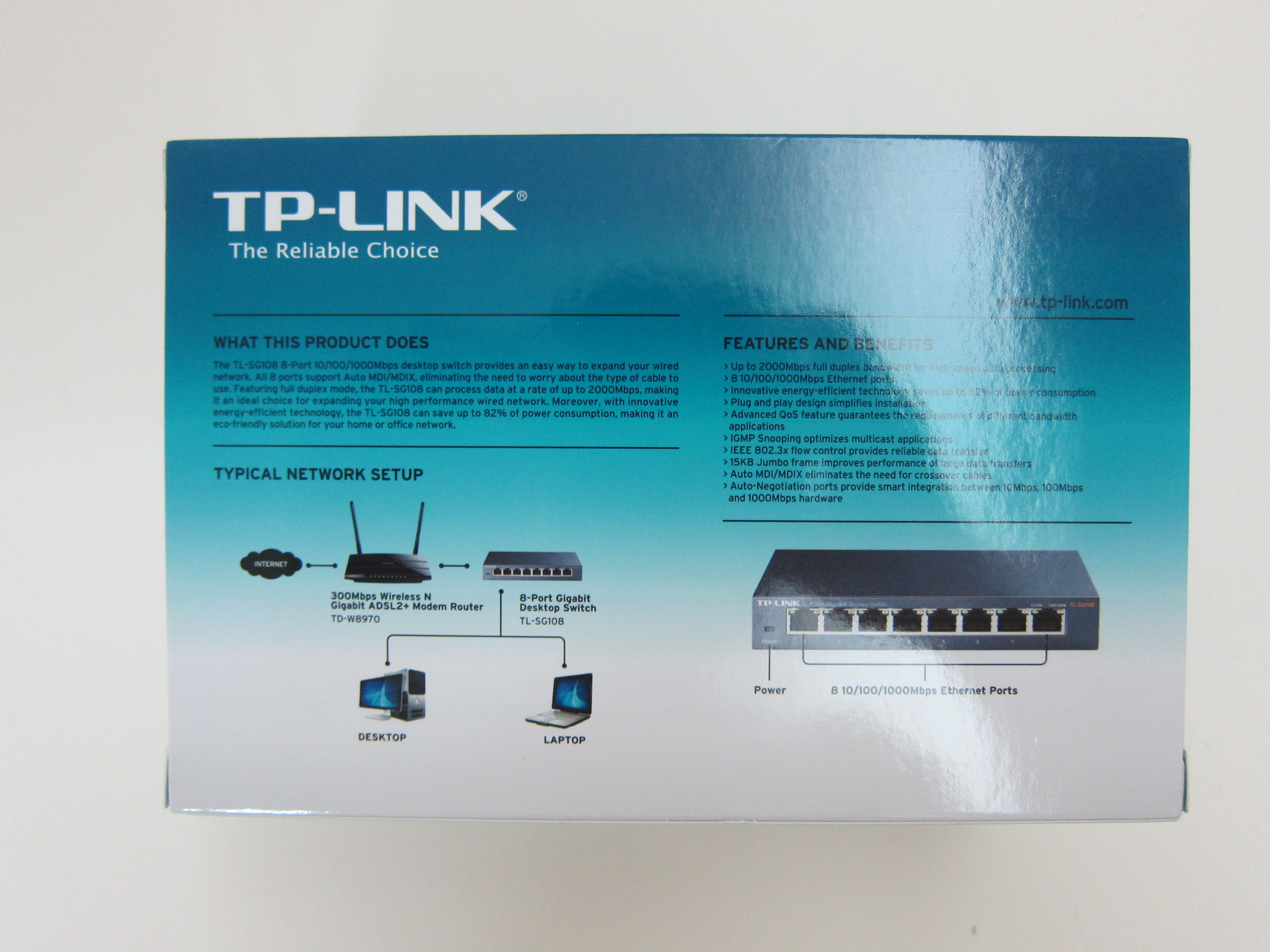 Switch Tp-Link Tl-Sg108 8 Puertos10/100/1000mbps