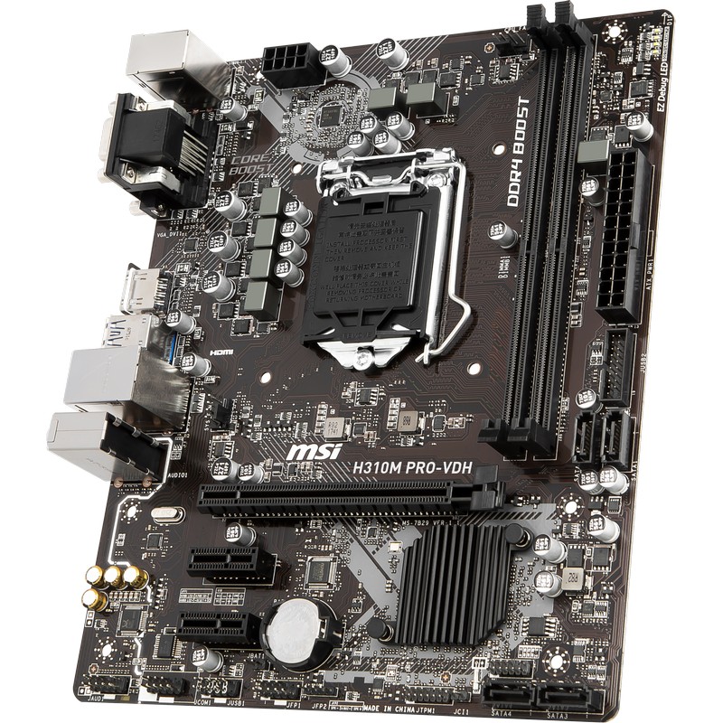 Chipset Intel H310, DDR4 Boost, Intel LAN, Audio Boost, HDMI, soporta Intel pocesadores Placa Base MSI H310M Pro-M2 Plus Color Negro