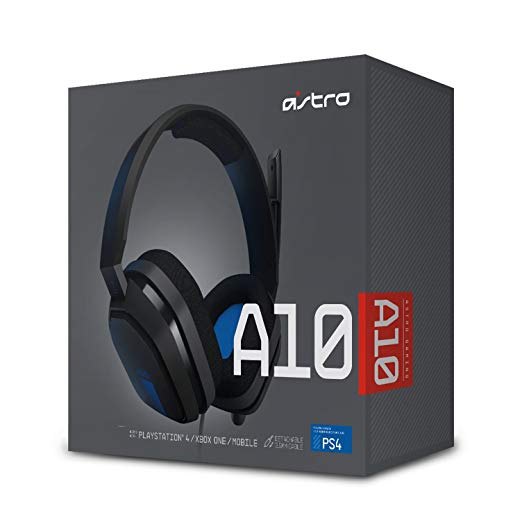 Auricular Logitech Astro A10 Grey/Blue PS5/XBOX/SWITCH/PC
