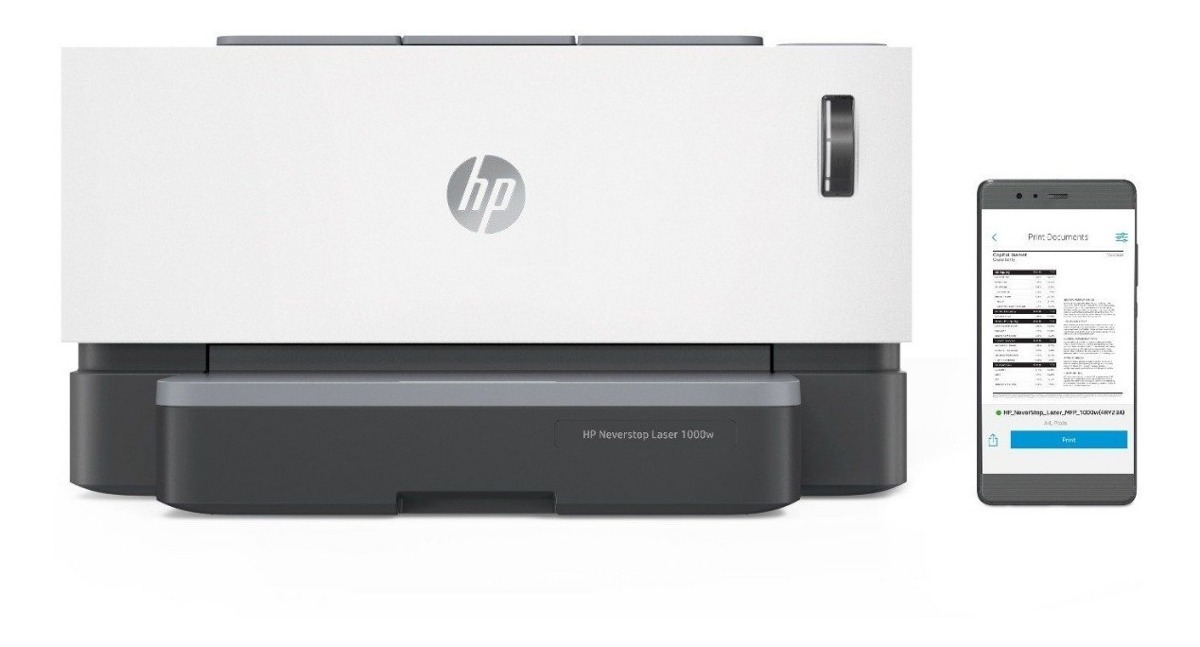 Impresora Laser Negro HP 1000W Neverstop 21Ppm 4RY23A