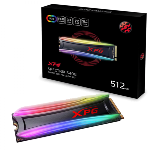 Nuevo ADATA XPG SPECTRIX S40G RGB 512GB SSD PCIe NVMe M.2 2280 Unidad De Estado Sólido 