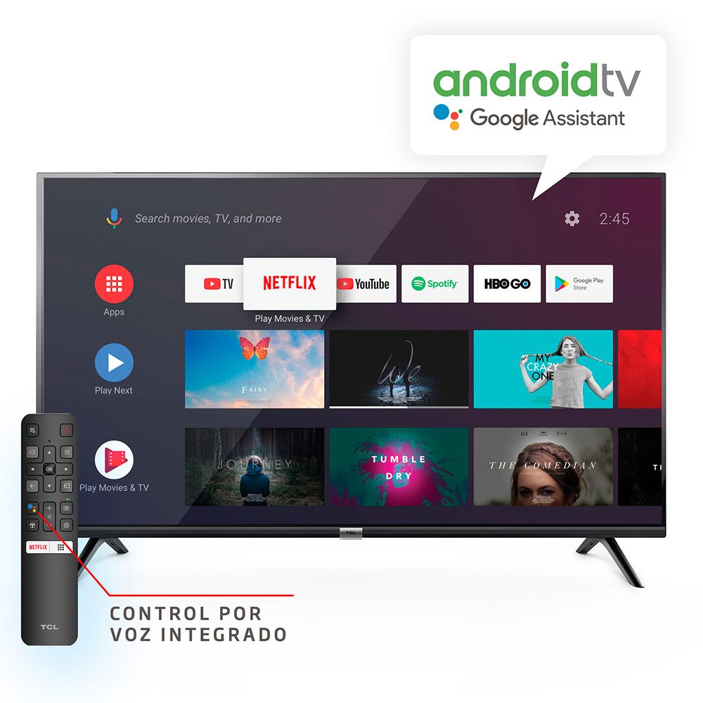 Smart Tv LED 42 TCL L42S6500-B Android TV HDR Chromecast Integrado