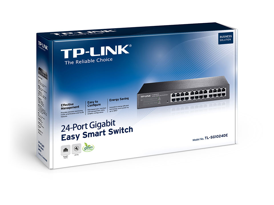 Switch TP-Link TL-SG1024DE 24 Puertos 10/100/1000 Administrable Giga Rak