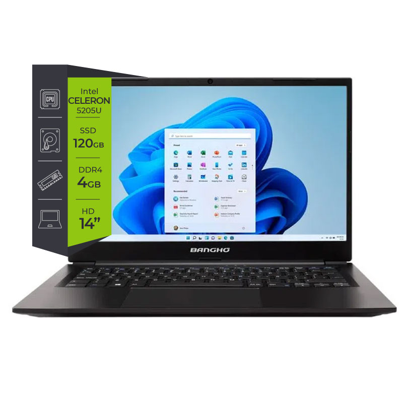 Notebook Bangho Max L4 I1 F Celeron 5205U 4Gb SSD 120Gb 14 Free