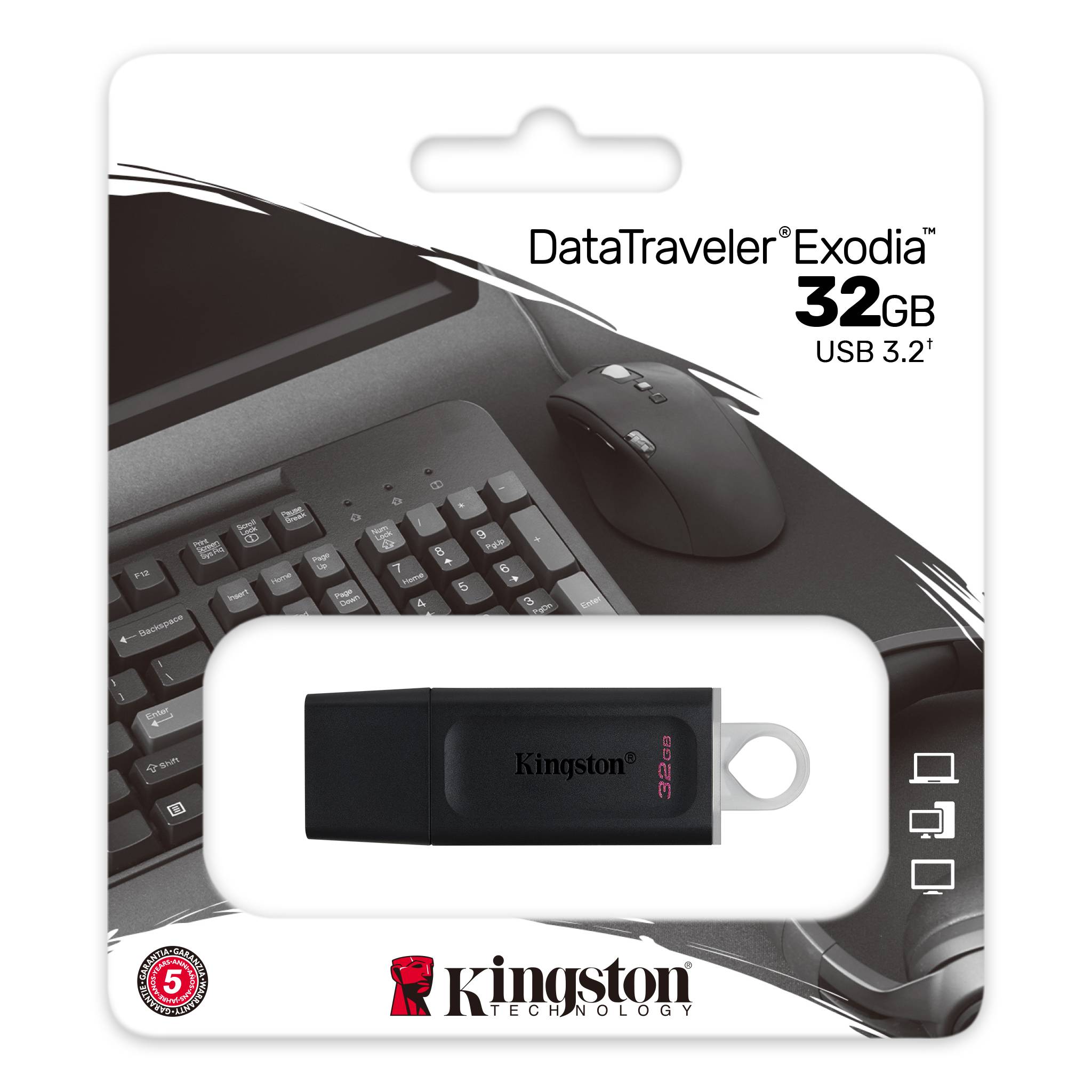 Pendrive 32Gb Kingston DTX Exodia Negro USB 3.2