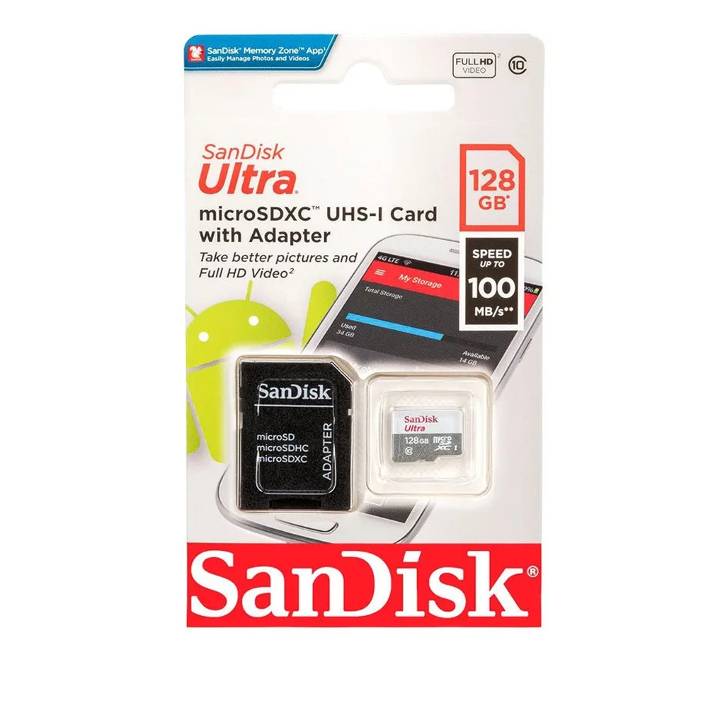 Micro SD 128Gb Sandisk Clase 10