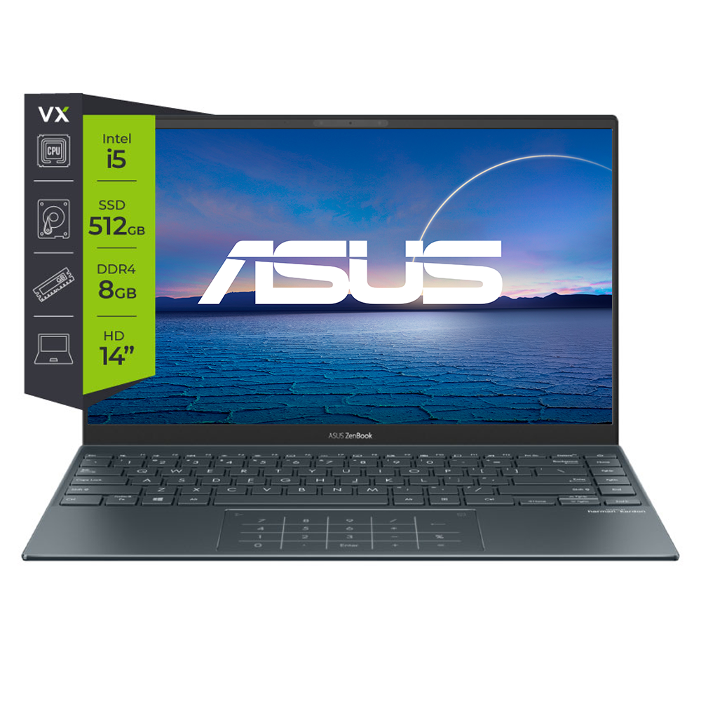 Notebook Asus Zenbook UX425EA-KI837W i5 1135G7 8Gb SSD 512Gb 14 W11