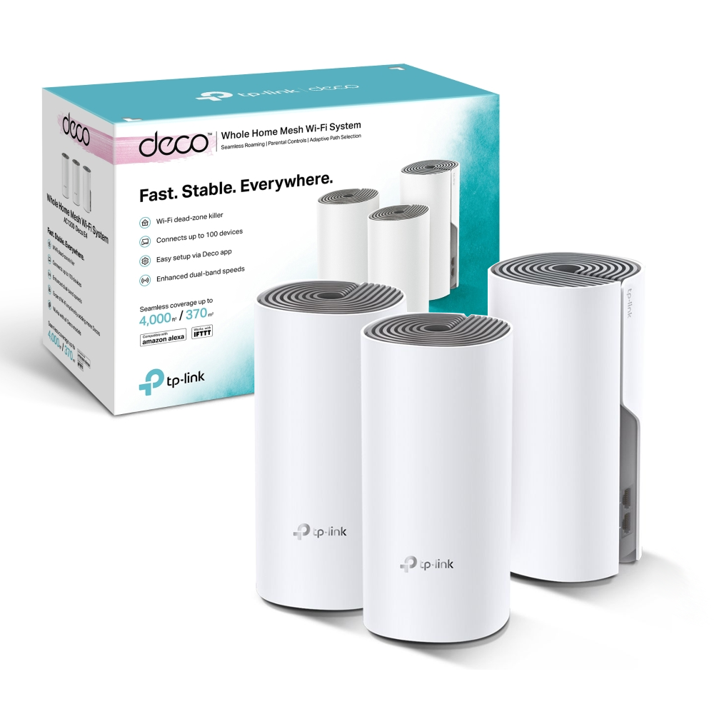 Access Point Tp-Link Deco E4 Pack 3 Mesh AC1200 Wifi System