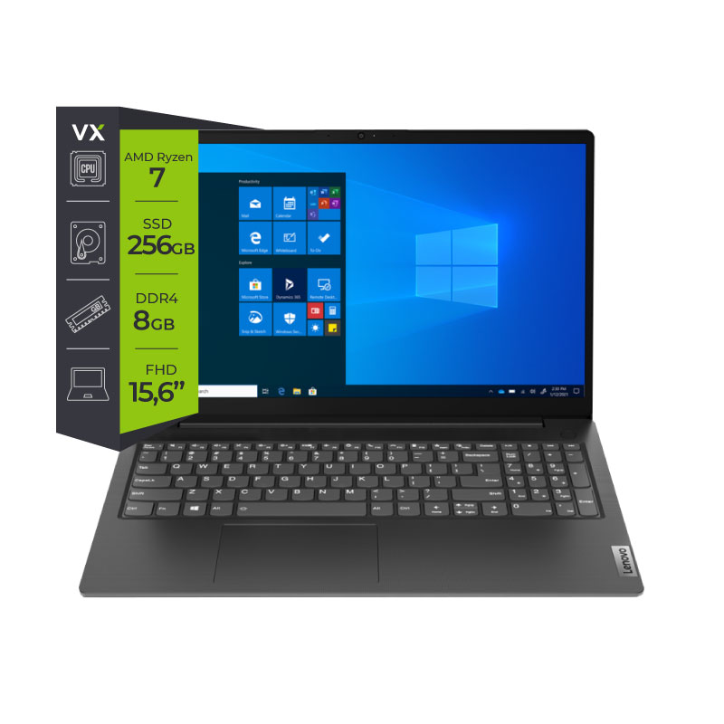 Notebook Lenovo V15 G2 Ryzen 7 5700U 8Gb SSD 256Gb 15.6 FHD Free