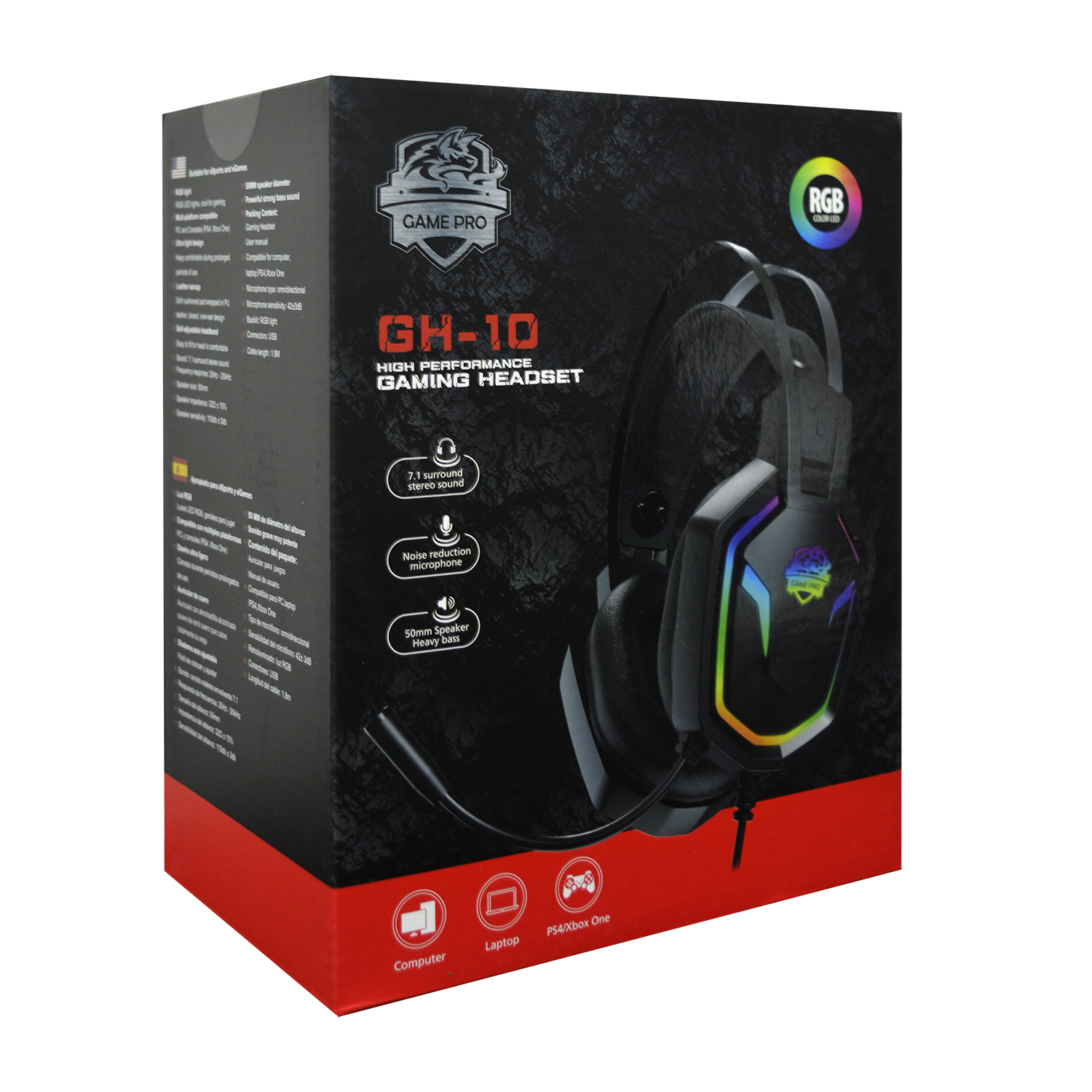 Auricular Game Pro GH-10 RGB 7.1