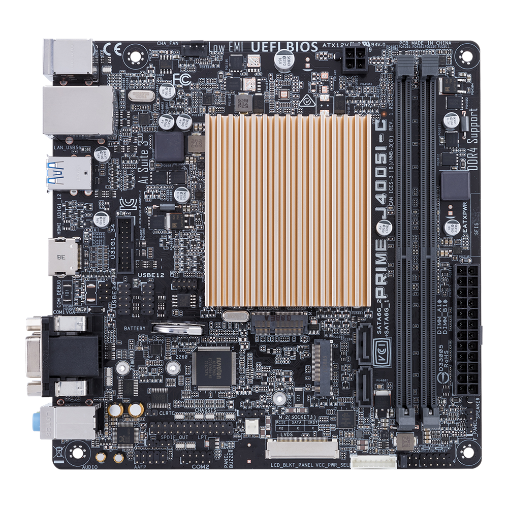Motherboard Asus Prime + Micro J4005I-C M.2 HDMI DDR4