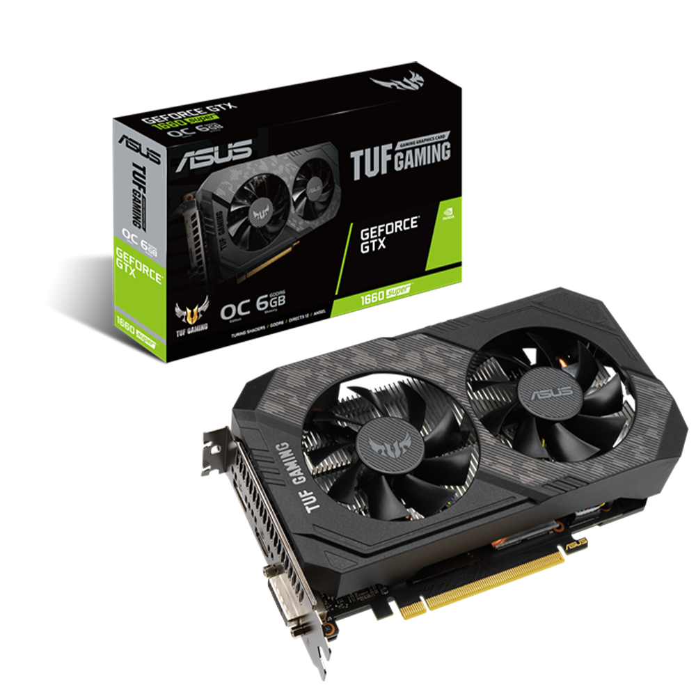 Placa De Video Asus Nvidia Geforce GTX 1660 Super TUF Gaming OC 6Gb Dual