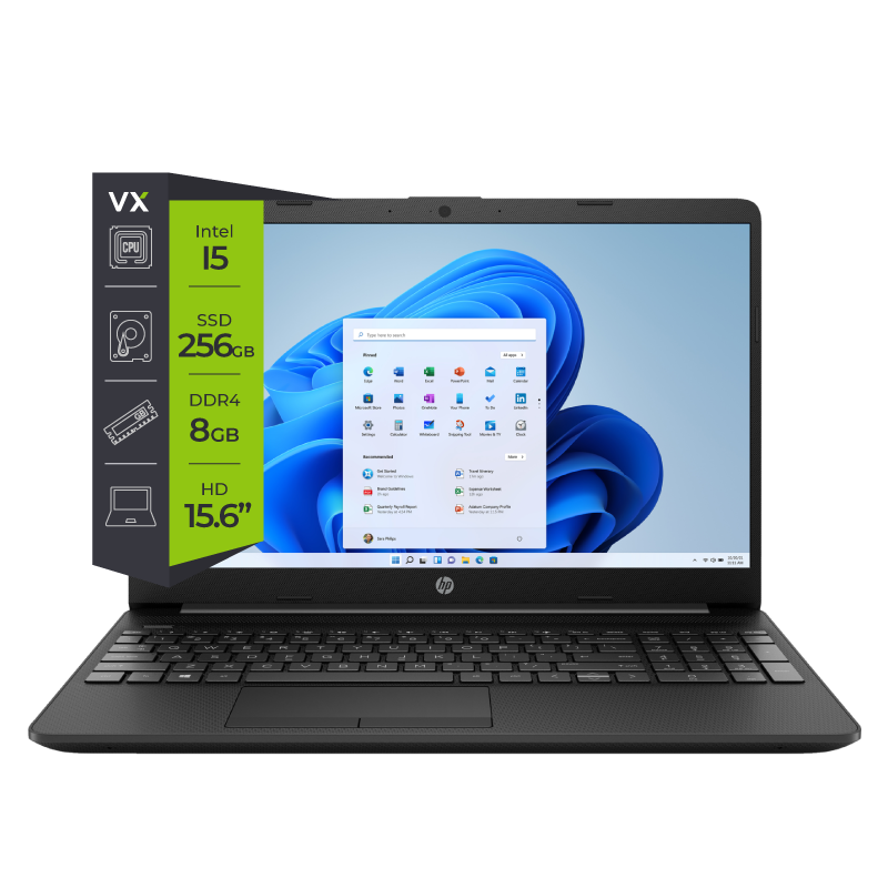 Notebook HP 15TDW300 Intel Core i5 1135G7 8Gb SSD 256Gb 15.6 HD W11