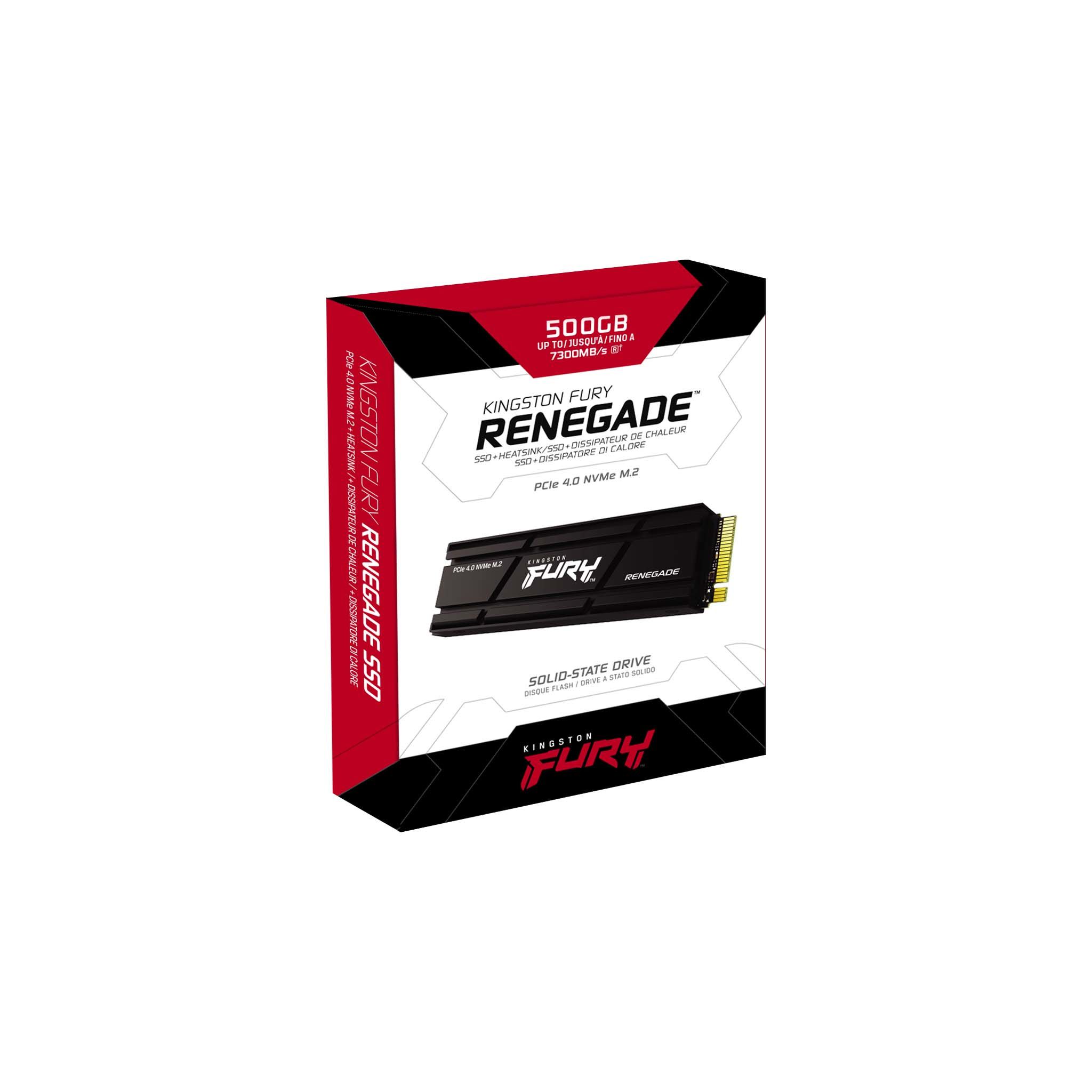 Disco Solido SSD Kingston 1Tb Fury Renegade M2 NVME 2280 7300Mb/s C/Disipador
