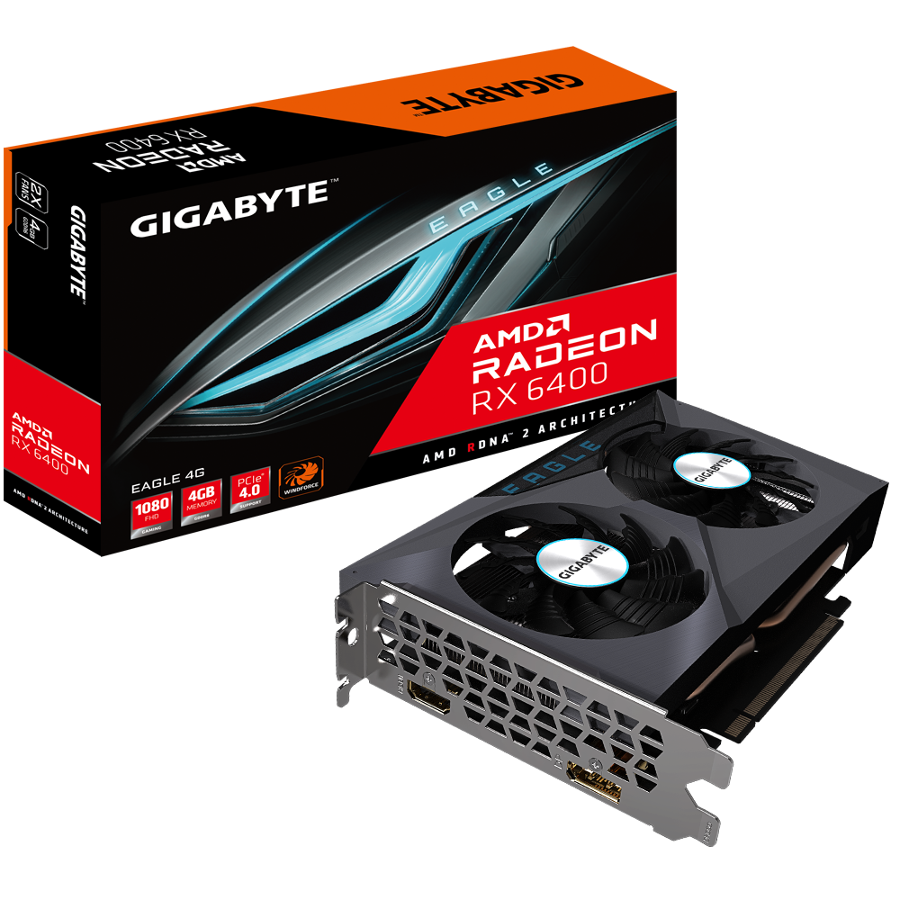 Placa De Video GPU Gigabyte Radeon RX 6400 Eagle 4G