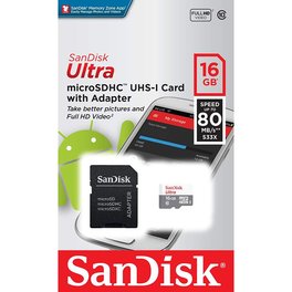 Micro Sd Sandisk Con Adaptador Sd 16 Gb Clase 10