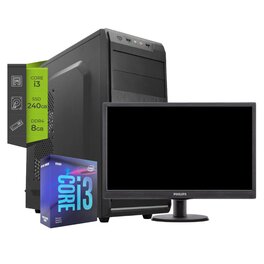 Pc Intel I3 10105 SSD 240Gb 8Gb + Monitor 22