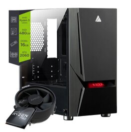 PC AMD Gamer Ryzen 3 Pro 4350G 16Gb SSD 480Gb RTX 2060
